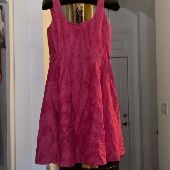Nine West Vintage 2960’s hot pink waggle fit and flare sleeveless dress Sz 8 - Picture 3 of 16
